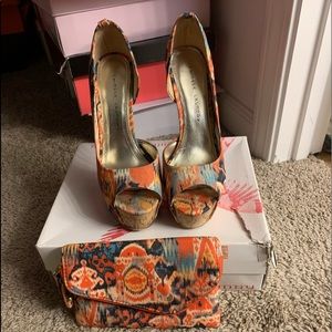 Chinese Laundry stiletto & matching clutch